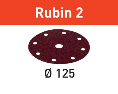 Picture of Abrasive sheet Rubin 2 STF D125/8 P180 RU2/10